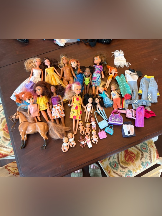 Barbie Other - Assorted Barbie and Doll lot - 25 dolls, accessories, horse, all conditions